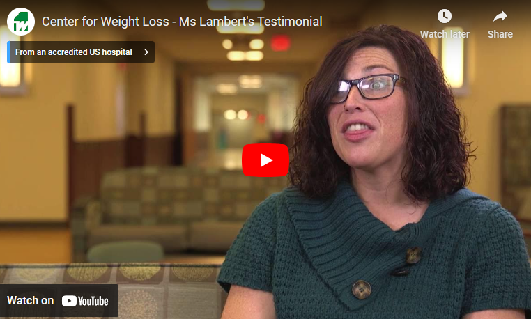 Ms Lambert's Testimonial for the Center for Weight Loss Surgery
